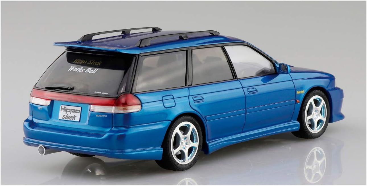 Aoshima 1/24 Scale Kit 58008 Hippo Sleek BG5 Legacy Touring Wagon '93 (Subaru), Blue - Image 4