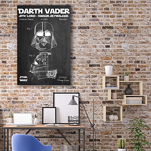 Hand Painting Line Drawing Vintage Black Board Painting Wall Bedroom Living House