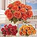 Collections Etc Floral Mums Artificial Maintenance-Free Flower Bush - Set of 3, Yellow