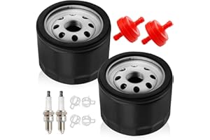 laffoonparts 951-12690 Oil Filter Fuel Filter Kit with Spark Plugs Fit for Craftsman LT3800 Cub Cadet CC30 MTD 4P90HUA Troy B