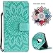 Leather Wallet Case for Samsung Galaxy S9 Plus (2018 Release), Credit Cards & Changes Holder, Colorful Art Mandala Design, Magnetic Durable Flip Cover Kickstand case for S9 Plus(6.2 inch)-Green