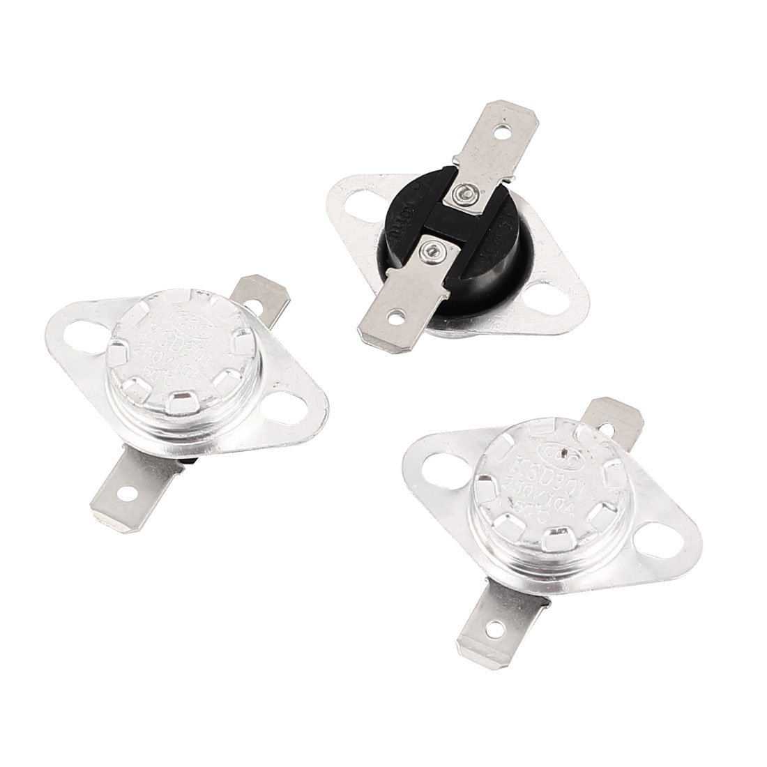 Sourcingmap 3 Pcs KSD301 NC 50C/122F Temperature Switch Thermostat 250V 10A