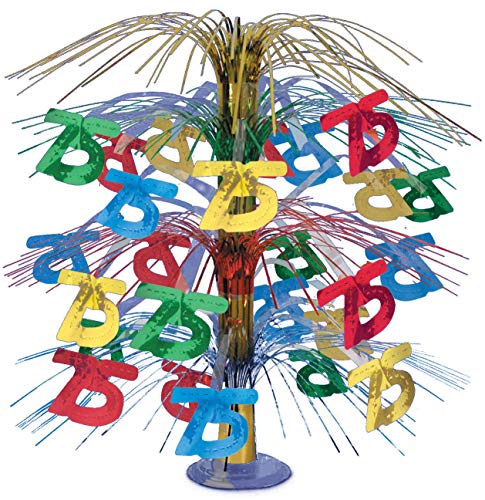 Beistle 50768-MC 75" Cascade Centerpiece, 18", Multicolored