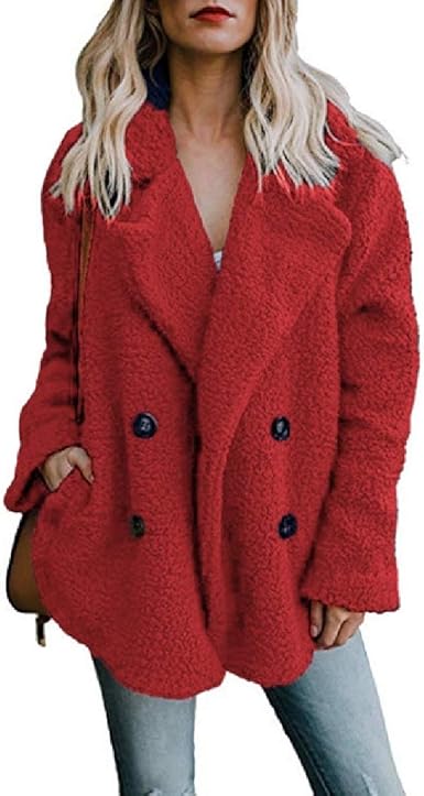red fuzzy jacket