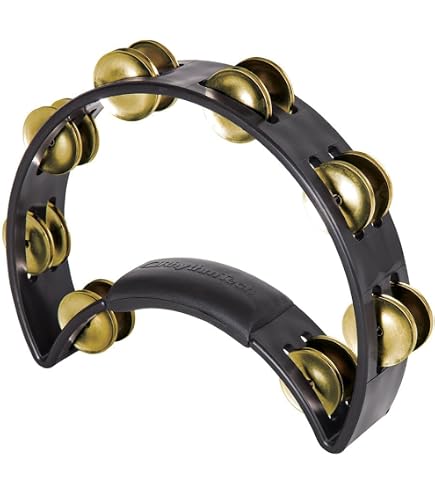Amazon.com: RhythmTech RT1010 Tambourine, Nickel Jingles, Black
