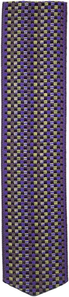 Papilionaceous Jacquard Woven Silk Bookmark Basket Weave Blue