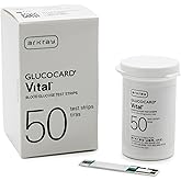 ARKRAY Vital Blood Glucose Test Strips, 50 Count | For GLUCOCARD Vital meters