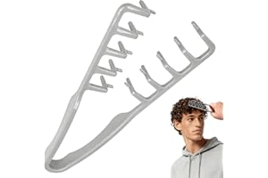 WALEJUC Texture Comb – Wide Tooth Hair Styling Comb for Men & Women, Fluffy Curly Hair Comb for Volume & Fringe Parting (Grey)