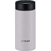 TIGER Water Bottle, 6.8 fl oz (200 ml), White Water Bottle, Screw Stainless Steel Bottle, Lid and Seal are Integrated, Easy Cap, Vacuum Insulated, Mug, Thermal Insulation, Tumbler, Snow White