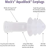 Mack's AquaBlock Ear Plugs 3 Pairs Clear Silicone Waterproof Comfort view 2