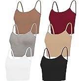 NEWITIN 4 Pack Spaghetti Strap Camisole Top Adjustable Strap Tank Top for Women