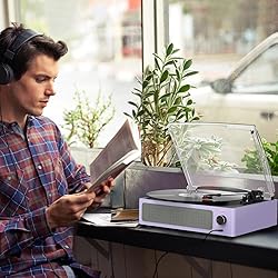 WOCKODER Turntable Vinyl Record Players New Sleek