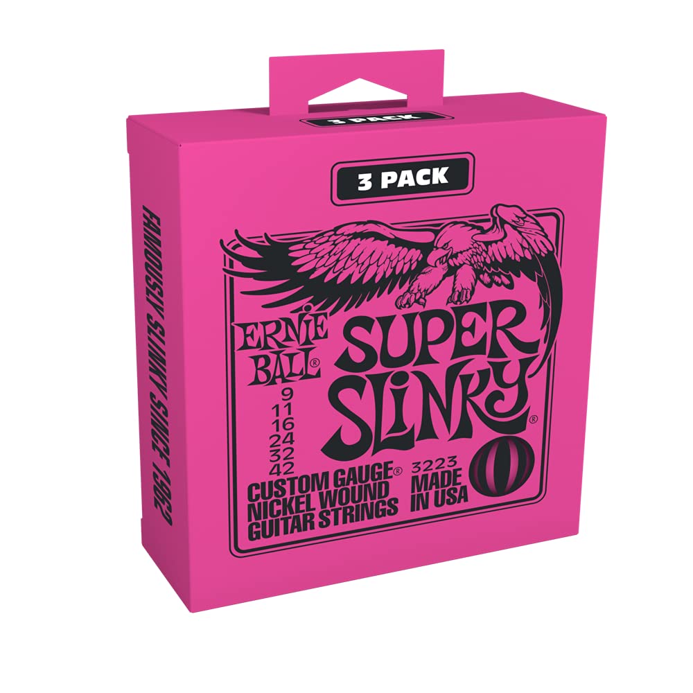 Ernie Ball Super Slinky 3 Pack Electric Guitar Strings P03223 Super  | amzdealz