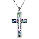 YFN Cross Necklace Sterling Silver Religious Cross Pendant Jewelry Christian Gifts for Women Men