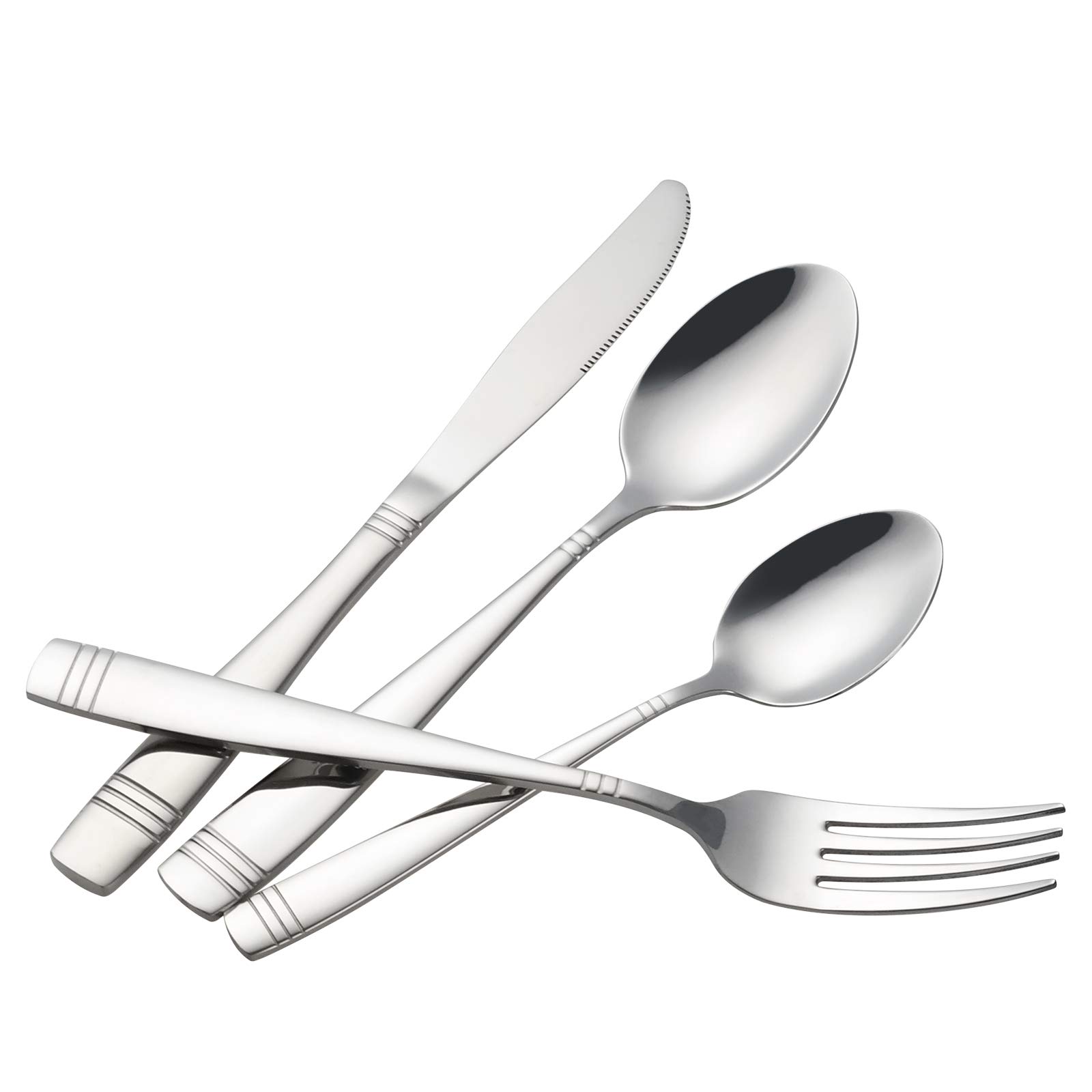 Leendines Dinner Cutlery Sets 48 Piece, Stainless Steel Cutlery for 12 Person