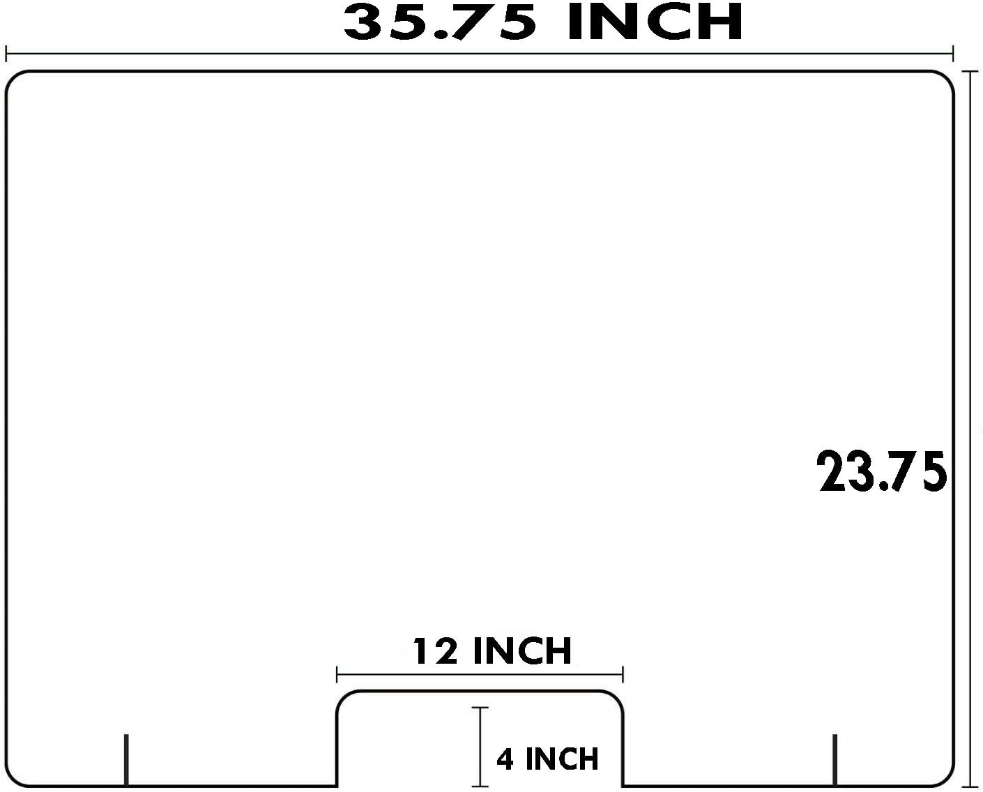 Plexiglass Barrier for Counter Table Desk Reception Register Countertop 36'' W x 24'' H | Sneeze Guard Acrylic Shield Protection Made in USA: Kitchen & Dining