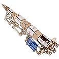 UGEARS NASA Saturn V Model Rocket Kit - Space Ship Model Kits for Adults - 3D Wooden Space Shuttle Building Puzzles - Rocketship Spacecraft 3D Wood Puzzle