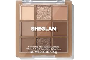 SHEGLAM Eyeshadow Palette 9-Color Ultra-pigmented Shimmer & Matte Shades, Vegan & Cruelty-free-Coffee Shop