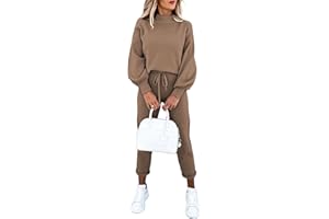 Fixmatti Women's 2 Piece Outfits Long Sleeve Pullover Sweatshirt Jogger Pants Sweatsuit