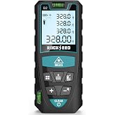 Laser Measure,RockSeed Digital Laser Distance Meter with 2 Bubble Levels,Portable M/in/Ft Unit Switching Backlit LCD and Measuring Distance/Area/Volume/Pythagorean