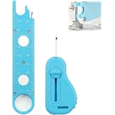 Plman Sewing Machine Threader, Needle Threader for Sewing Machine | with 1PC Seam Rippers, Built-in Ruler &amp; Magnifying Glass for Home Quilting DIY Craft Tailors Elderly