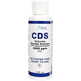 Ultra Pure Chlorine Dioxide Solution 3000 PPM Plastic 4.2 oz - Made in USA | Allone Wellness - Made in USA - Plastic Bottle with built in dropper - CDS Soution - Chlorine Dioxide Odor Removal