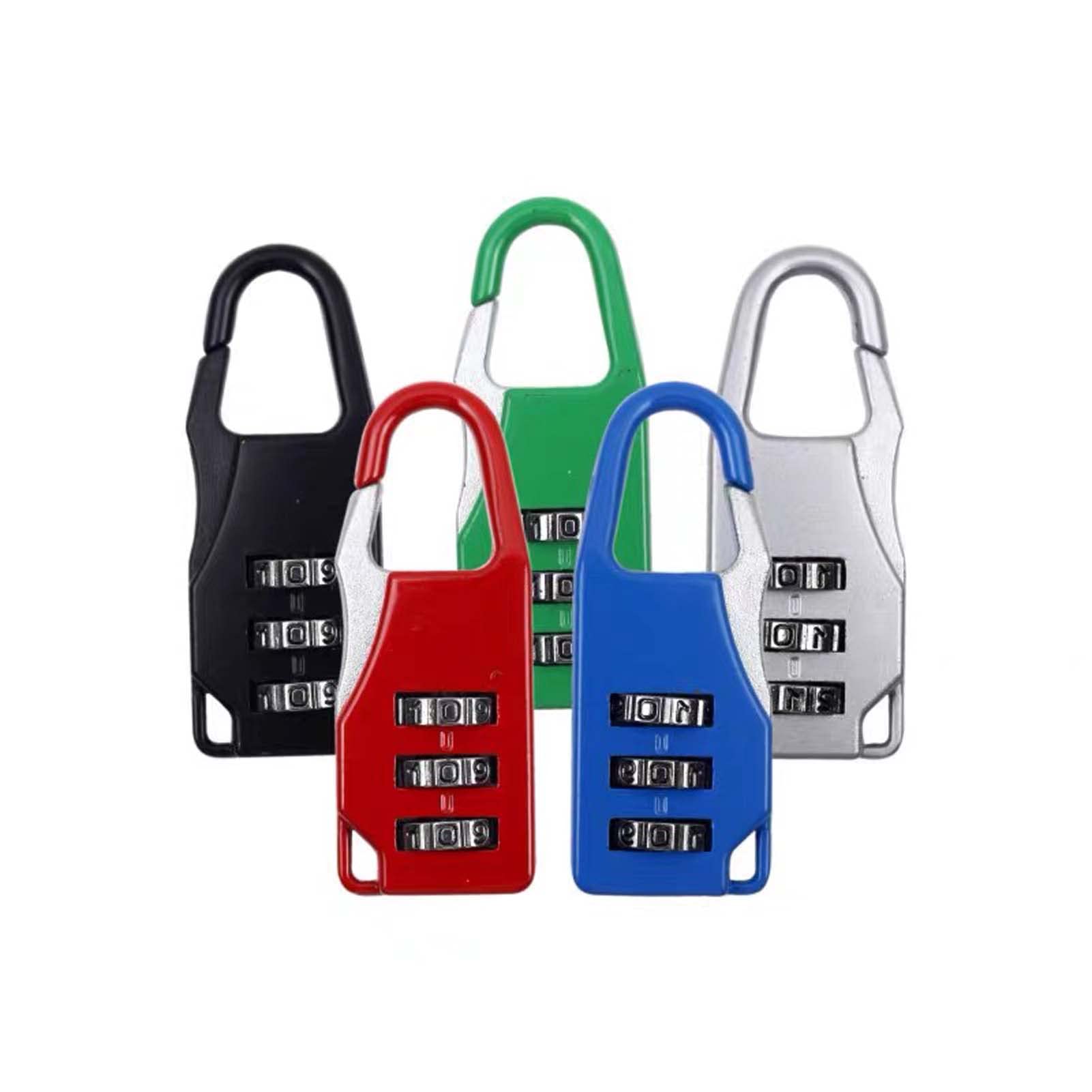 Lansonee 5 Pc 3 Digit Combination Luggage Lock - TSA Approved Suitcase Lock, Small Padlock for Travel Baggage, Gym Locker, Laptop Bag - Multicolor