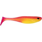 Nomad Design Live Ops Dozer 3&rdquo; Minnow Unrigged Swimbait Soft Bait Lure, Slow-Speed High Vibration with Reactor-UV &amp; Glow, Disco Tango (5 Pack), for Speckled Trout &amp; Redfish
