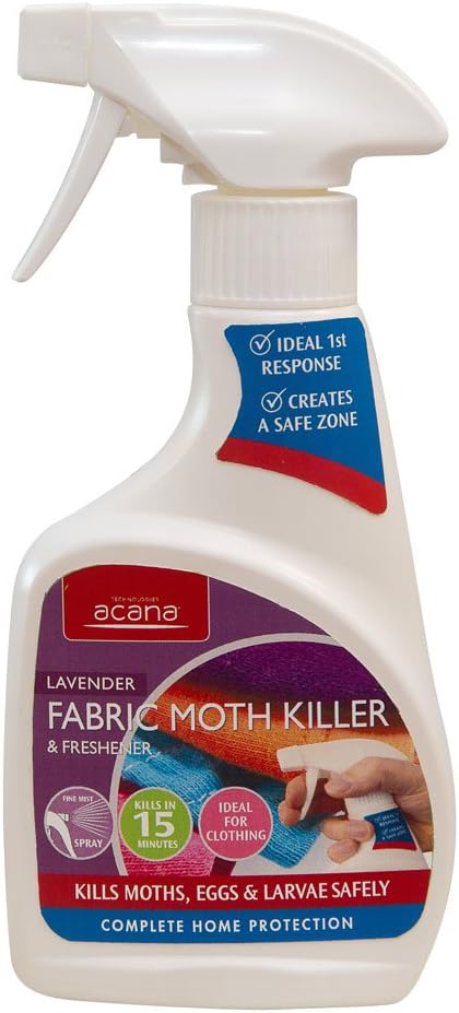 Acana Clothing and Fabric Moth Killer with Lavender Freshener Spray - 275 ml