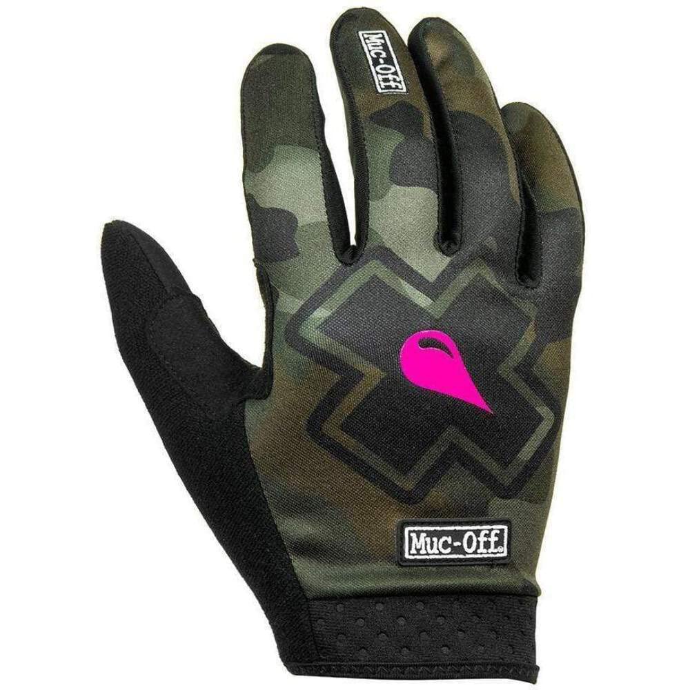Muc-Off Camo MTB Gloves, XXL - Premium, Handmade Slip-On Gloves For Bike Riding - Breathable, Touch-Screen Compatible Material