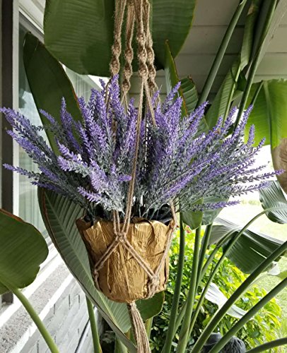Aplstar Artificial Flowers Lavender Bouquet in Purple Artificial Plant for Home Decor, Wedding,Garden,Patio Decoration,4 Bundles - Thumbnail 4