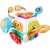 Montessori Toys for 1-3 Year Old Baby Toddler,Baby Sensory Busy Board Cube,Infant Travel Toys,Educational Learning Activities