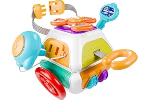 Montessori Toys for 1-3 Year Old Baby Toddler,Baby Sensory Busy Board Cube,Infant Travel Toys,Educational Learning Activities