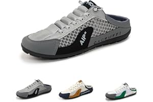 Men's Slip On Mule Sneakers Backless Breathable Mesh Walking Shoes Lightweight Casual Anti Slip Shoes for Driving Travel Dail