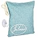500g Jalousie Air Purifying Activated Bamboo Charcoal Bag Odor Removal for Kitchen Pet Car Closet Basement Prevent Mold Mildew Dehumidify- Hook Included for Hanging (Blue)