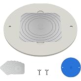 VFIUME 12" PVC Plastic Pottery Wheel Bat System with 6 Replaceable 1.5mm Aluminum Alloy Plates, 2 Sets Fixing Screws &amp; Anti-Vibration Pads for Ceramic Artists, Potters, Clay Throwing
