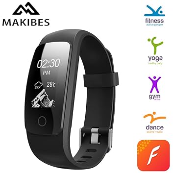 Amazon.com: Fitness Tracker Smart Wristband by Makibes, App ...