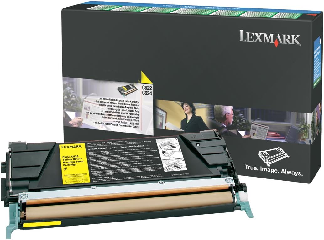 Lexmark C522A3YG Laser Cartridge, Yellow