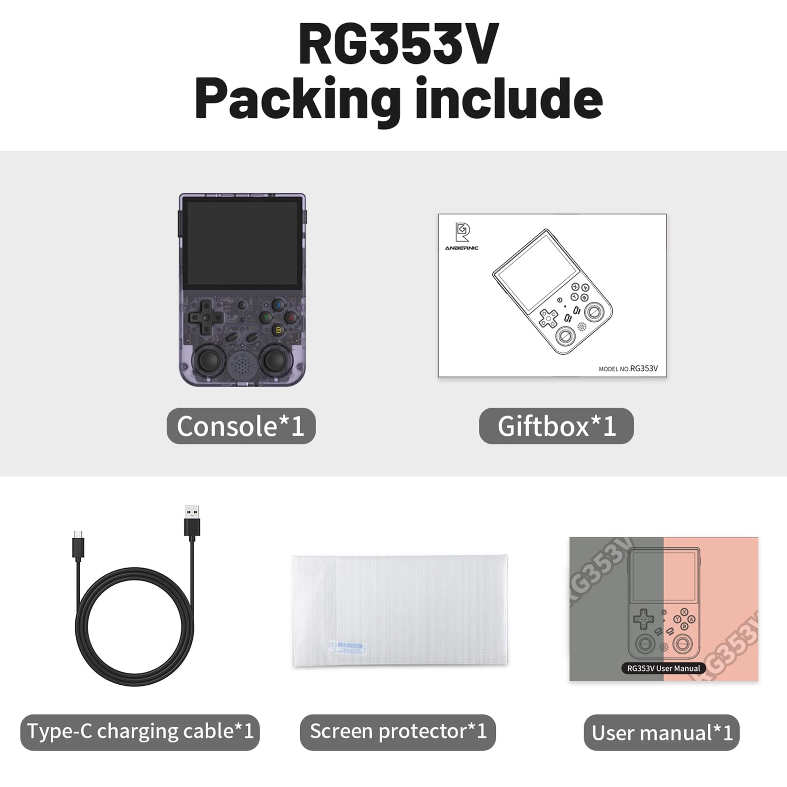 RG353V Retro Gaming Console RG353V Handheld Game Console 3.5