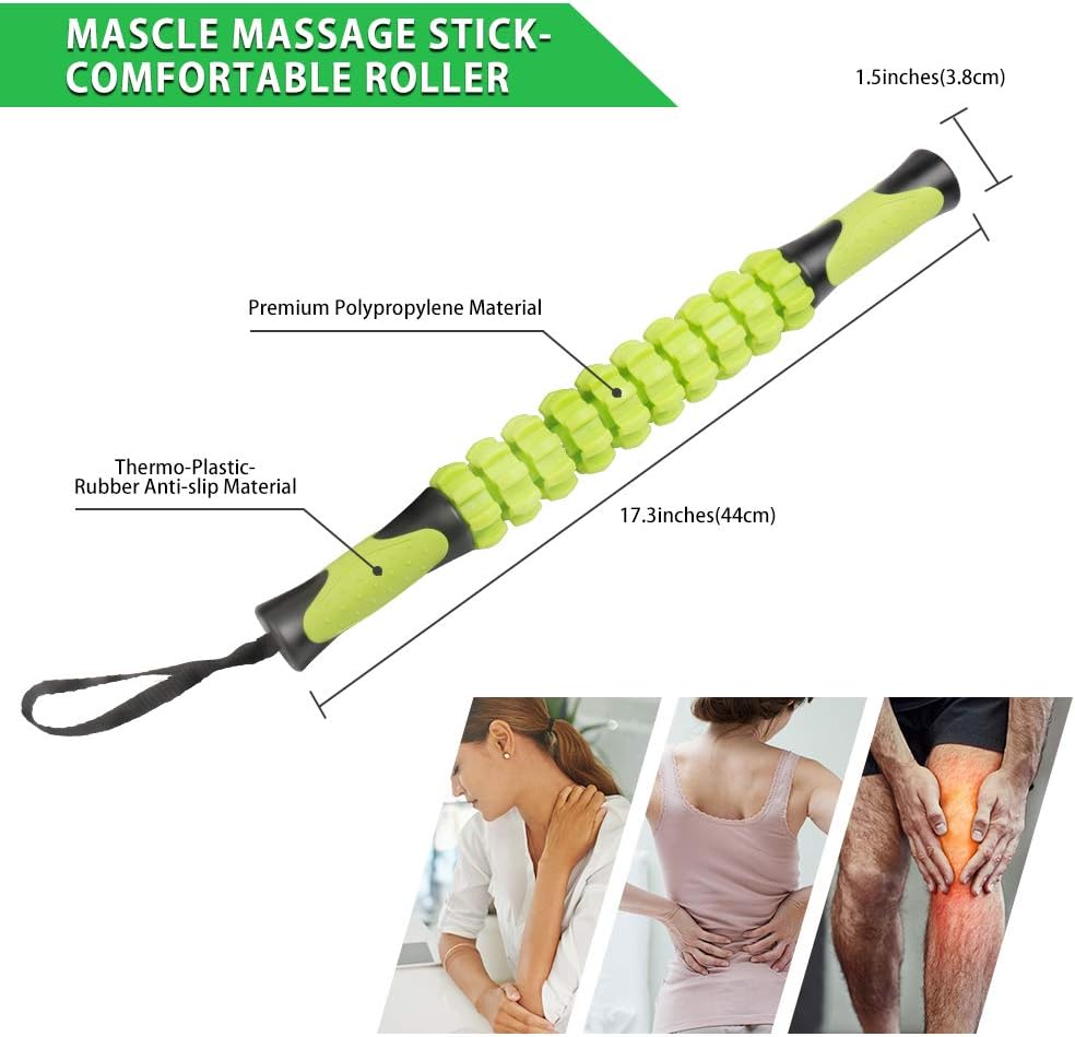 Cohotek 6PCS Massage Ball Roller Set, 2 Size Spiky Ball, 1 Lacrosse Ball, 1 Peanut Ball, 1 Roller Stick, 1 Manual Massage Ball, Mobility Balls for Trigger Point Relief and Plantar Fasciitis Therapy: Sports & Outdoors