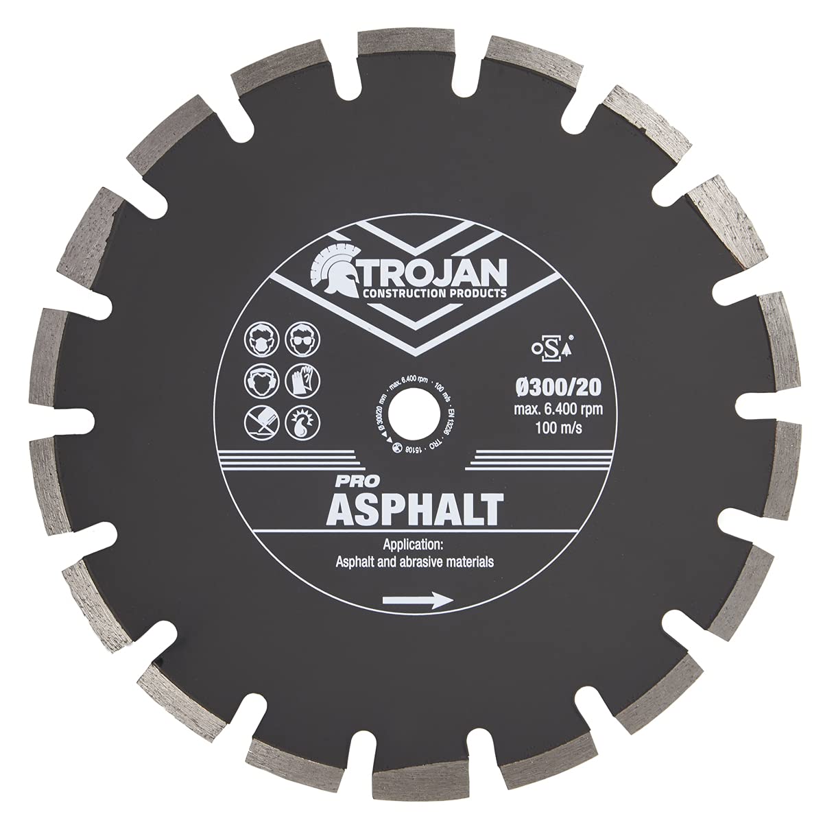 Trojan Pro Asphalt 300mm Diamond Cutting Blade