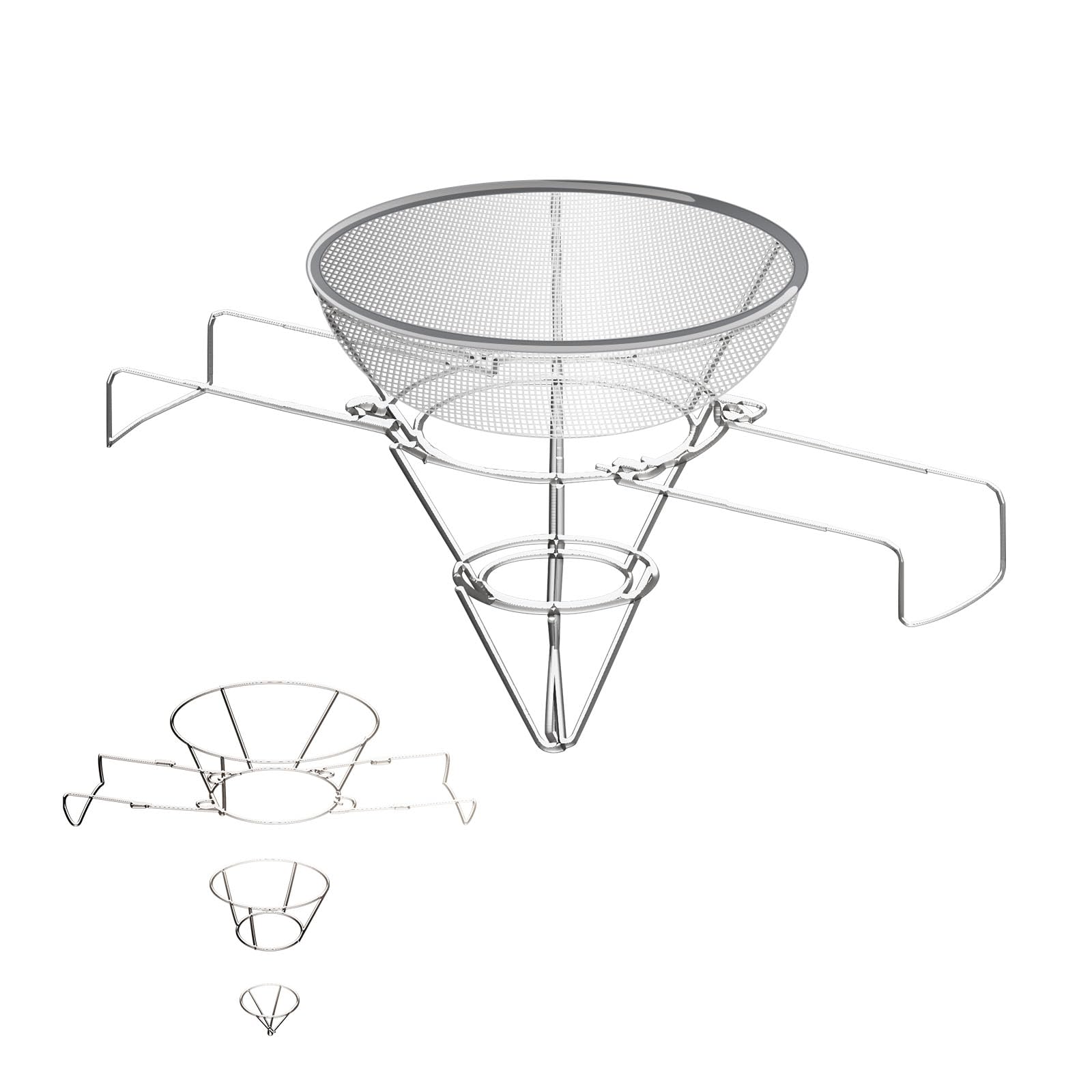 Photo 1 of Fryer oil filter stand, Cooking oil filter,Maple Syrup Cone Filter Stand?Foldable and Extendable Arm Design with Detachable Filtration Bowl for Separate or Combined