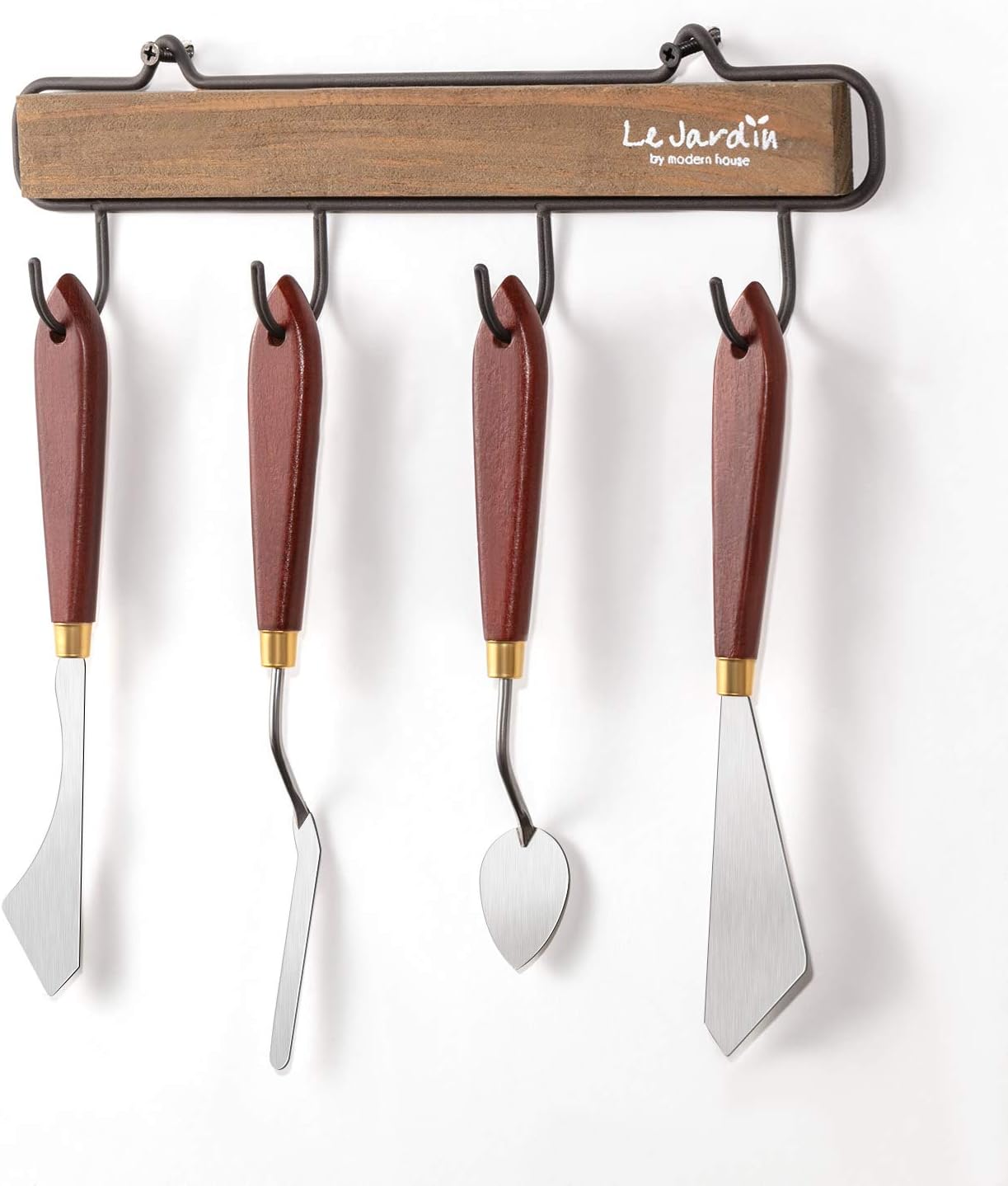 7 Pieces Painting Knife Set Painting Mixing Scraper Stainless Steel Spatula Palette Knife for Oil Painting Supplies