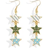 2026 New Years Earrings for Women Happy News Year's Eve Earrings Glitter News Year Dangle Earring Party Jewelry Gifts for Her New Years Eve Outfits Women