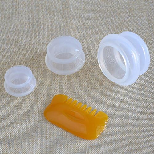 Transparent Silicone Cupping Therapy Set for Face and Body + GuaSha Tool