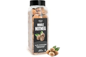 Fresh Finest Whole Nutmeg 15.16oz - Premium Quality Whole Nutmeg - All-Natural, Non-GMO, Gluten-Free, Kosher - Perfect for Baking, Cooking, and Desserts