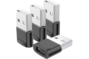 QIANLINK USB C Female to USB Male Adapter (4-Pack),Type C to USB A Charger Adapter for Apple iWatch Watch Series 7 SE,iPhone 11 12 13 14 15 Pro Max,Samsung Galaxy S24 S23 S22 S21 Ultra,Google Pixel,iPad Pro