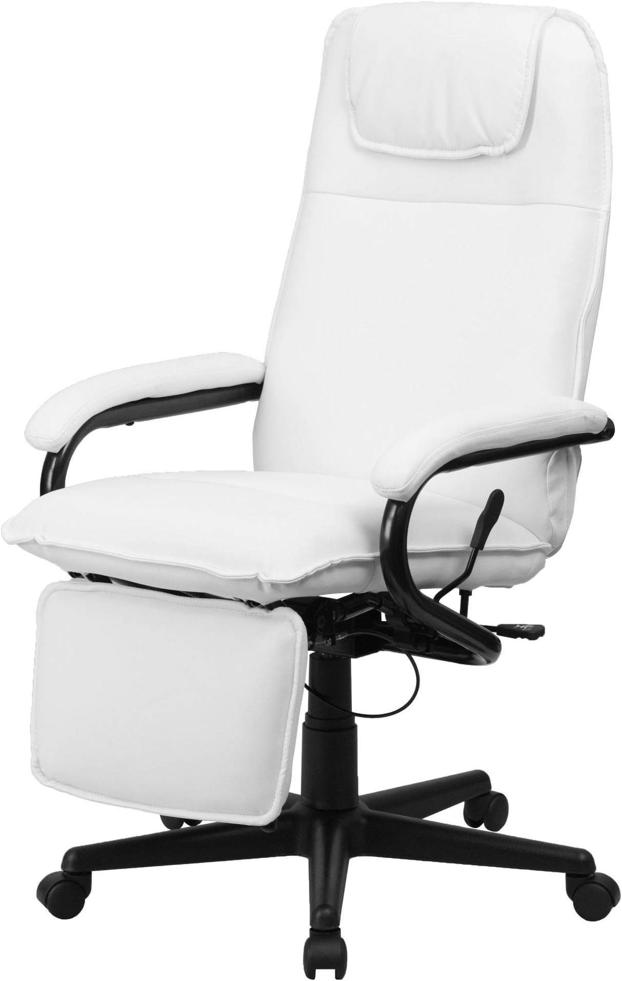 Delacora BT-70172-WH-GG Delacora FF-BT-70172 24 Inch Wide Leather Reclining Executive Swivel Chair with