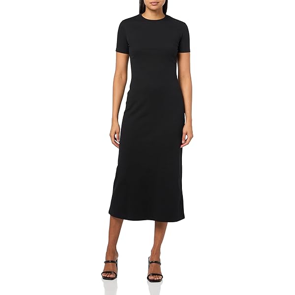 Theory Women's Crew Sleeveless Pleated Dress, Black, XXS-XS at