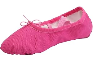 missfiona Women Canvas Ballet Slippers Dance Shoes Adult Practice Yoga Flat Belly Shoes